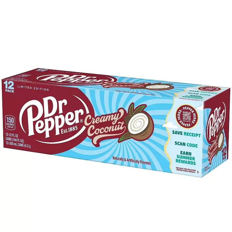 Напій Dr Pepper Creamy Coconut Soda 335 мл (пом'ята баночка) - фото 3