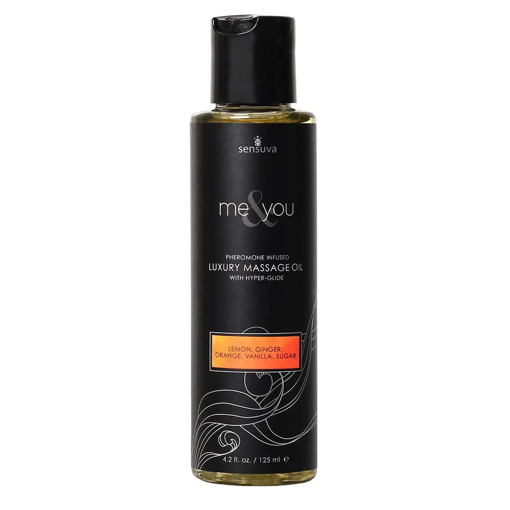 Масажна олія Sensuva Me&You Lemon, Ginger, Orange, Vanilla & Sugar з феромонами, 125 мл