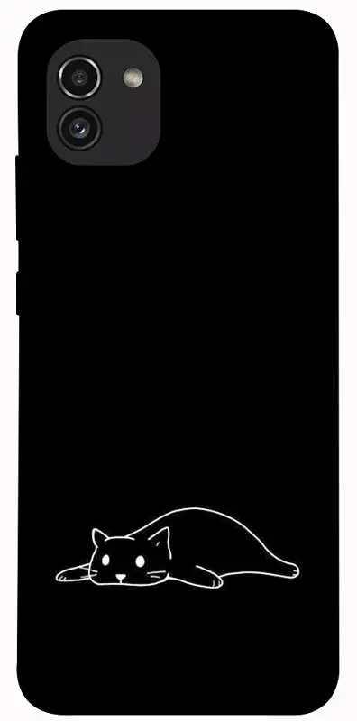 TPU чохол Demsky Lazy cat для Samsung Galaxy A03