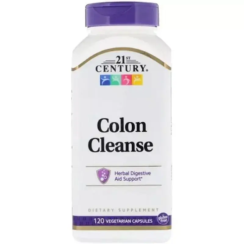 Вітамінно-мінеральний комплекс 21st Century Очищення Кишечника, Colon cleanse, 120 вегетаріанських капсу (CEN-22846)