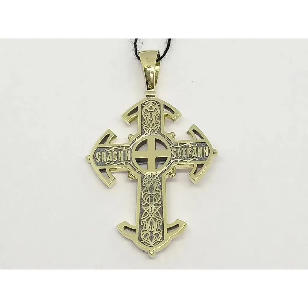 Золотий хрестик Харківська ювелірна фабрика Розп'яття Христа. 11483-ЧЕВРО - фото 3