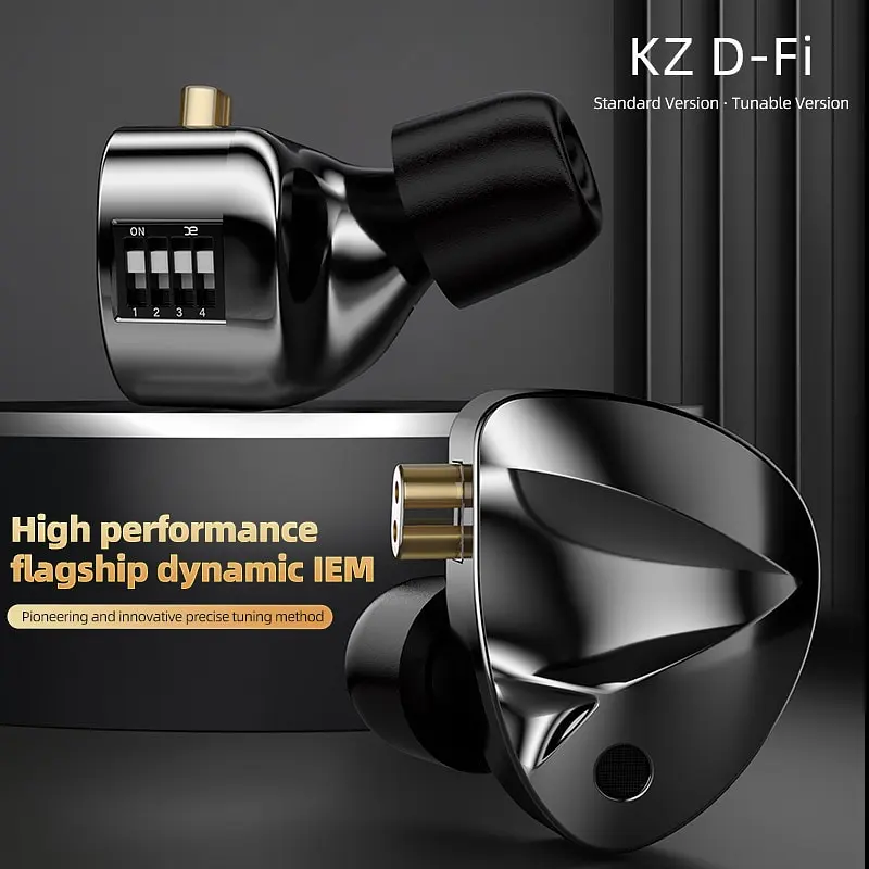 Дротові навушники KZ D-Fi Tuning з мікрофоном black - фото 2