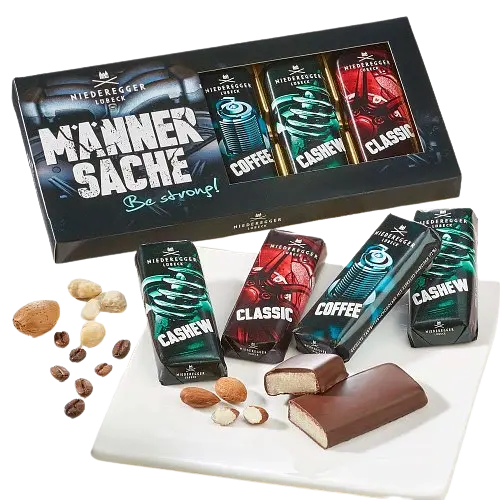 Набір марципанових батончиків Niederegger Marzipan Manner Sache Be strong 5 х 35 г - фото 2