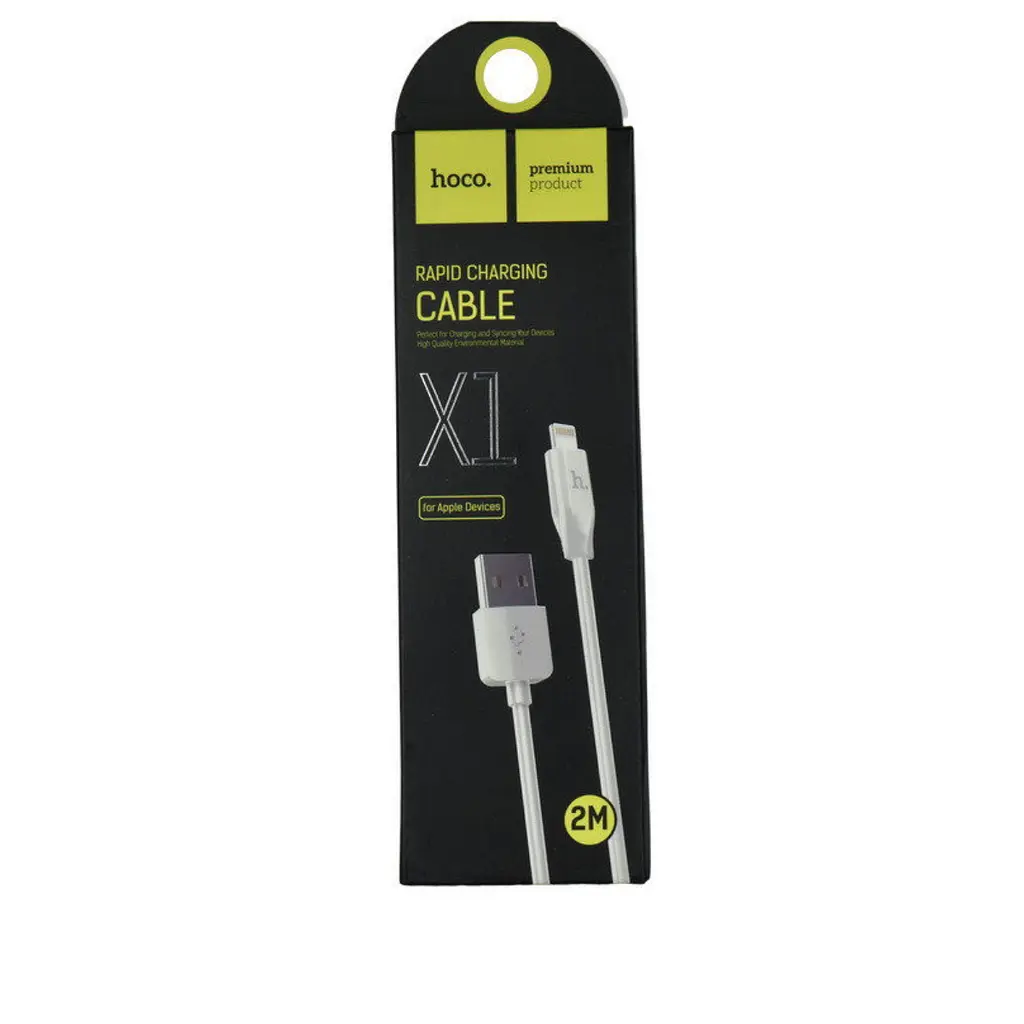 Кабель Hoco X1 Rapid charging cable USBLightning 2 м белый - фото 2