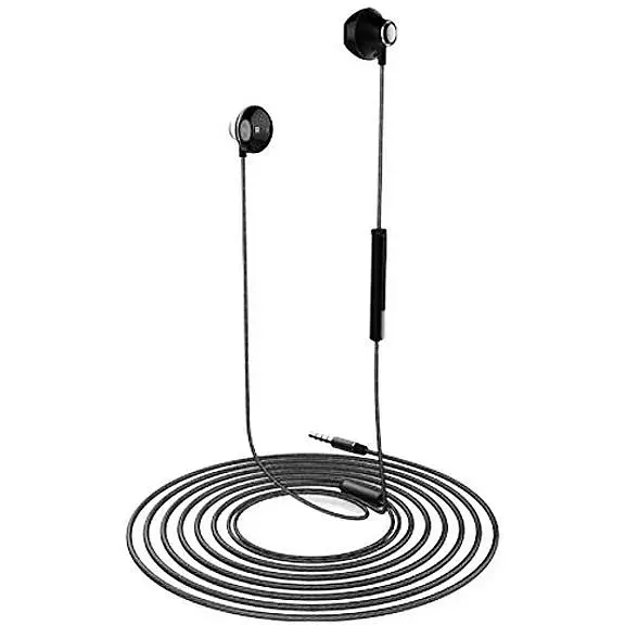 Дротові навушники-вкладиші Recci REW-E01 Listener 3.5 mm 1.2 m з мікрофоном Black - фото 2