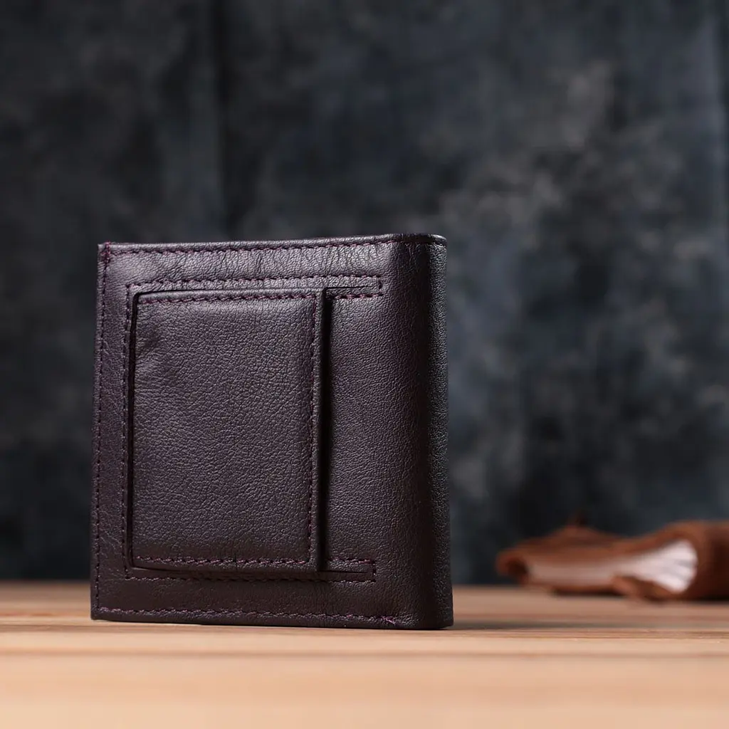 Компактний жіночий гаманець із натуральної шкіри ST Leather 22855 коричневий - фото 10