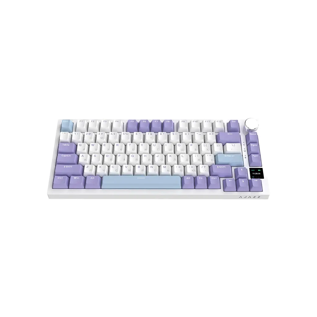 Клавіатура Ajazz AK820 Pro Flying Fish Switch Purple RGB USB/Wireless/Bluetooth UA Purple (AK820PRO-FF-PWB) - фото 4