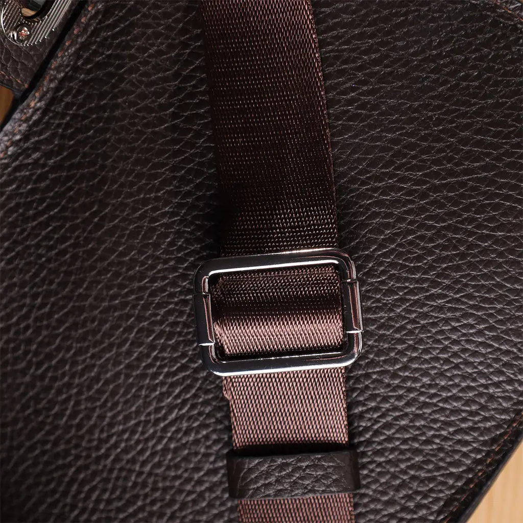 Сумка бананка Grande Pelle 22878 15х20,5х4 см Коричневий - фото 10