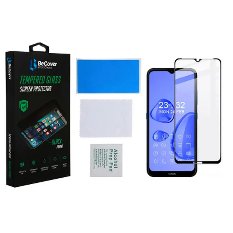 Скло захисне BeCover Nokia 1.4 Black (706902) - фото 2