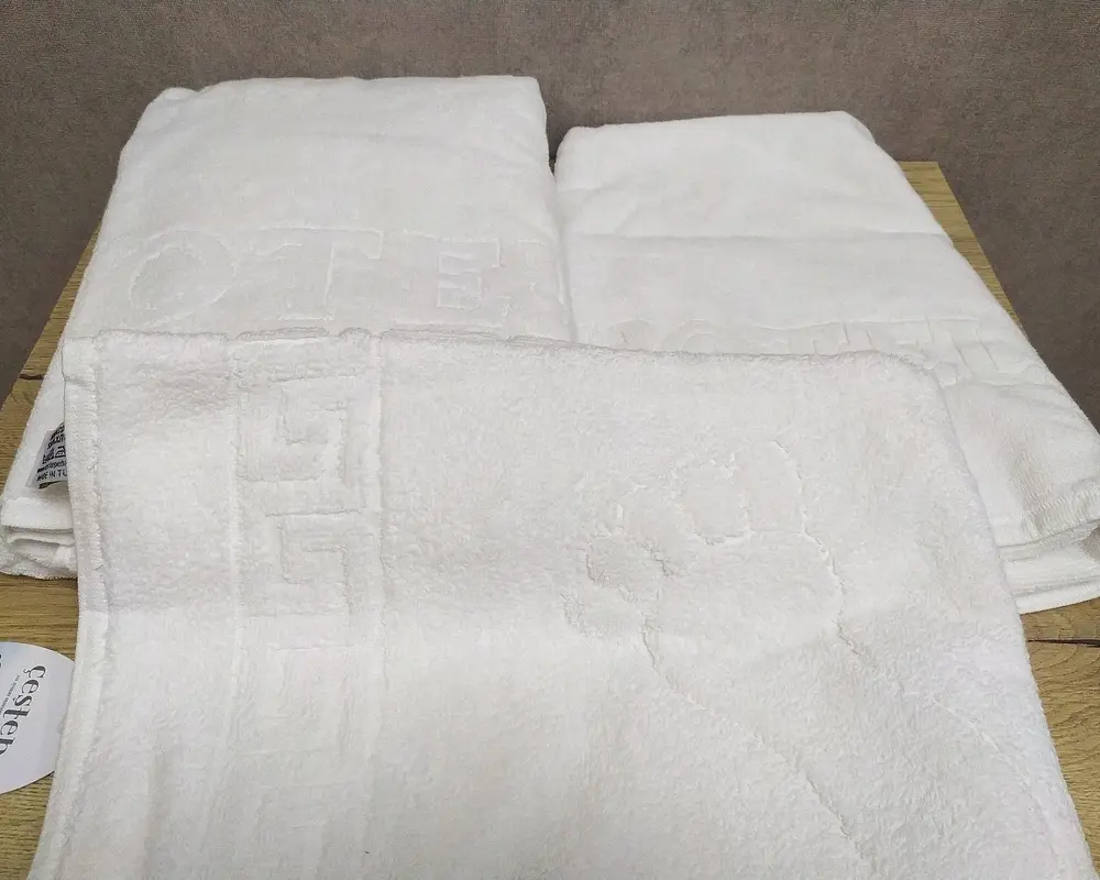 Набір махрових турецьких готельних рушників Cestepe Hotel 50х90 + 70x140 + 50x70 - фото 3