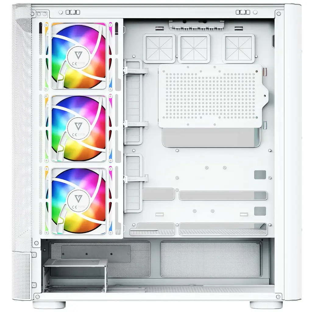 Корпус Modecom VOLCANO AQ500 ARGB MIDI FRONT LCD 6,2”, 4x120 мм fans WHITE без БЖ ATX (MC-A-AQ500-4FA-W) - фото 10