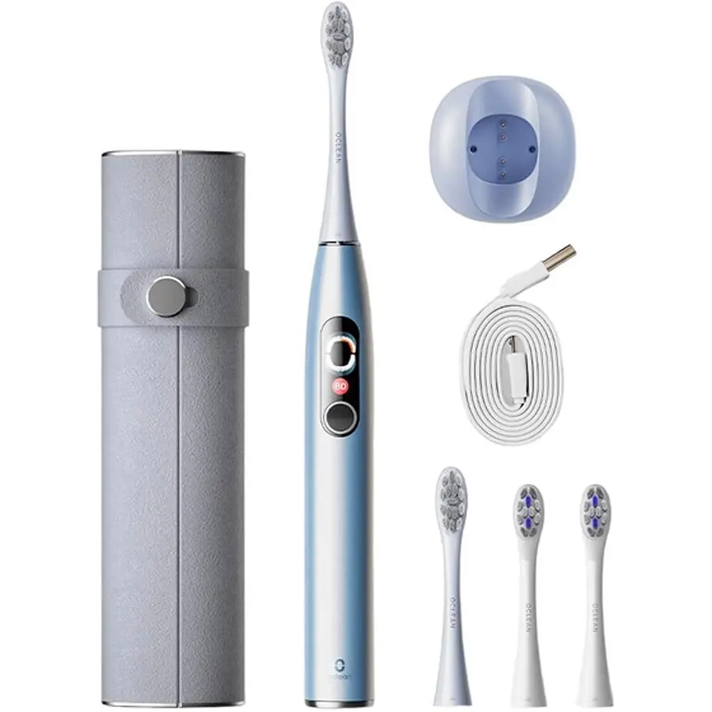 Электрическая зубная щетка Oclean X Pro Digital Set Electric Toothbrush Glamour Silver [89859] - фото 7