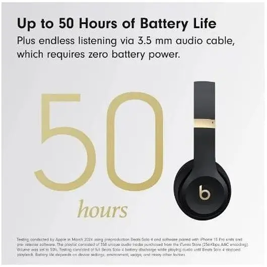 Наушники беспроводные игровые Beats by Dr. Dre Solo 4 (MC2L4) черно золотистые - фото 2