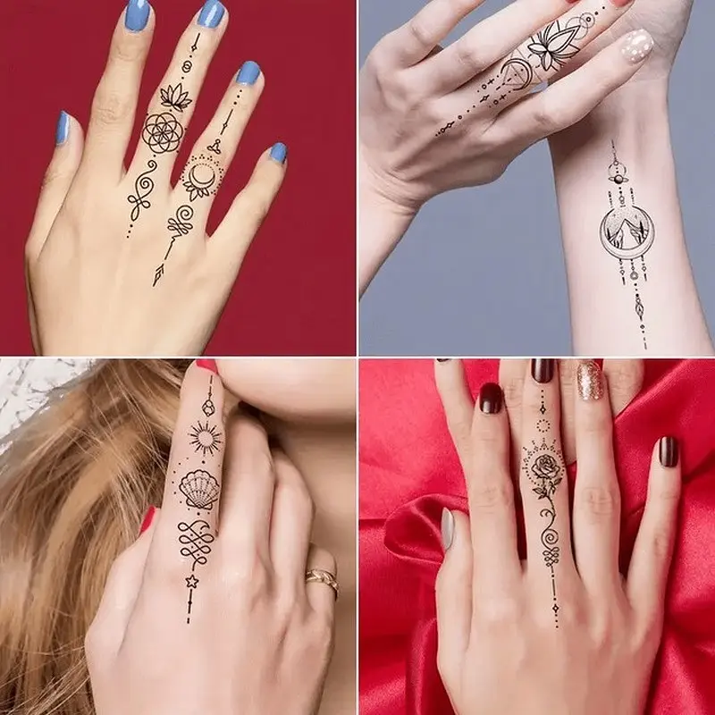 Набор детских временных тату Черные мини №2 Fresh Tattoo black-tattoo-mini-set-2-3, 30 штук по 9,5*5,5 см - фото 2