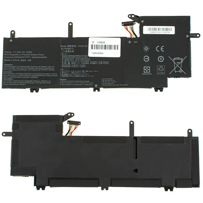 Батарея для ноутбука Asus C31N1704 (ZenBook Flip: UX561UD series) 11.55V 4550mAh 52Wh Чорний - фото 2