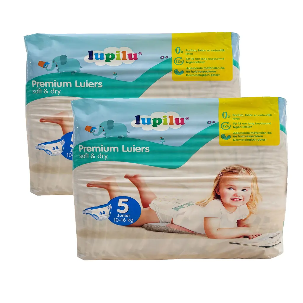 Преміум підгузки Lupilu Soft & Dry 5 Junior (10-16 кг), 88 шт