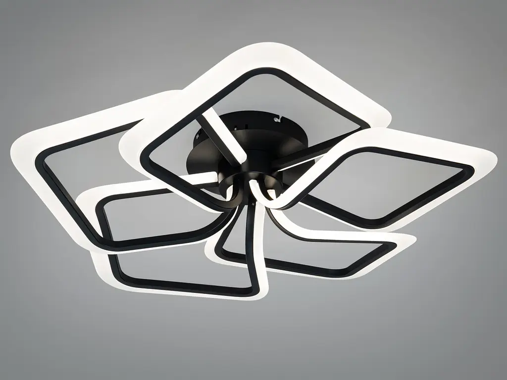 LED-люстра стельового типу Diasha WG5146/5BK 85W, 5 модулів, 3 кольори світла, Ø75 см - фото 3