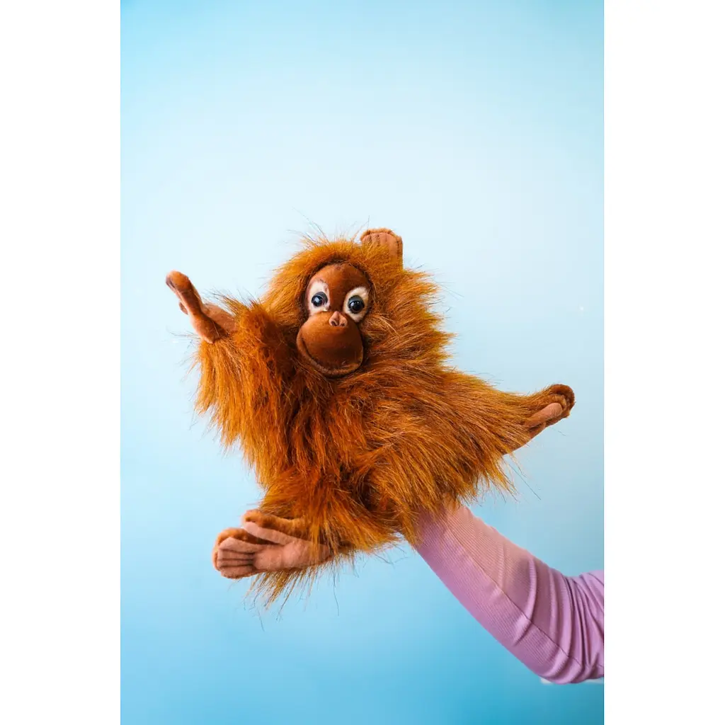 М'яка іграшка на руку Hansa Puppet Малюк орангутанг 25 см (4038) - фото 3