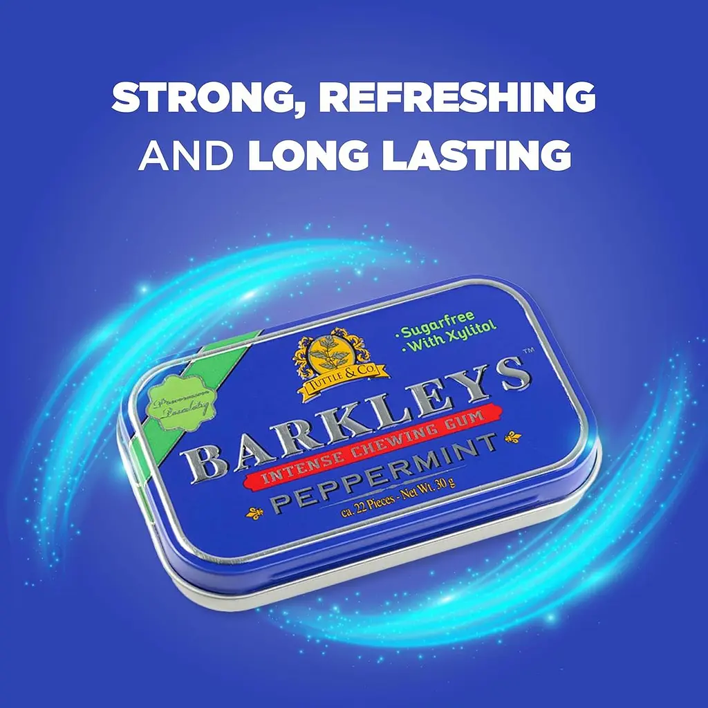 Жувальна гумка Barkleys Chewing Gum Peppermint Sugar Free 30г - фото 5