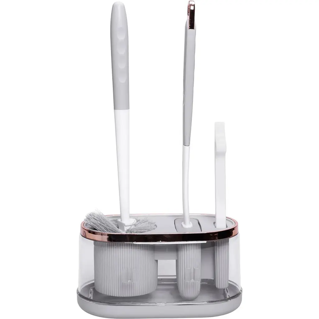 Набор аксессуаров для туалета Household Cleaning Products с серой подставкой HP-35015-47G - фото 8