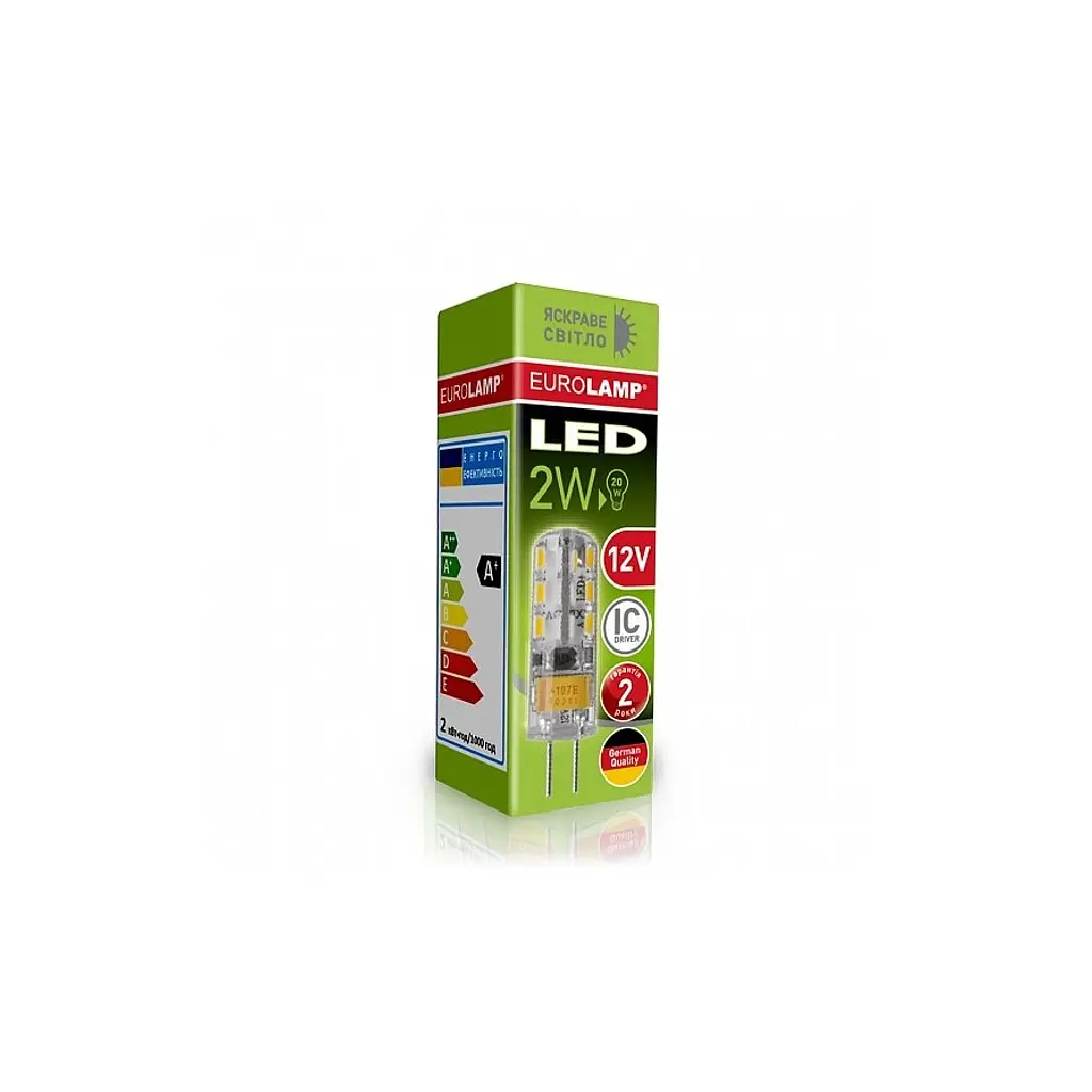 Лампочка Eurolamp LED силикон G4 2W 4000K 12V (LED-G4-0240(12)) - фото 2