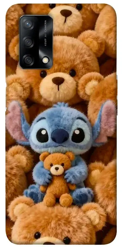 TPU чохол Demsky Stitch teddy bears для Oppo A74 4G