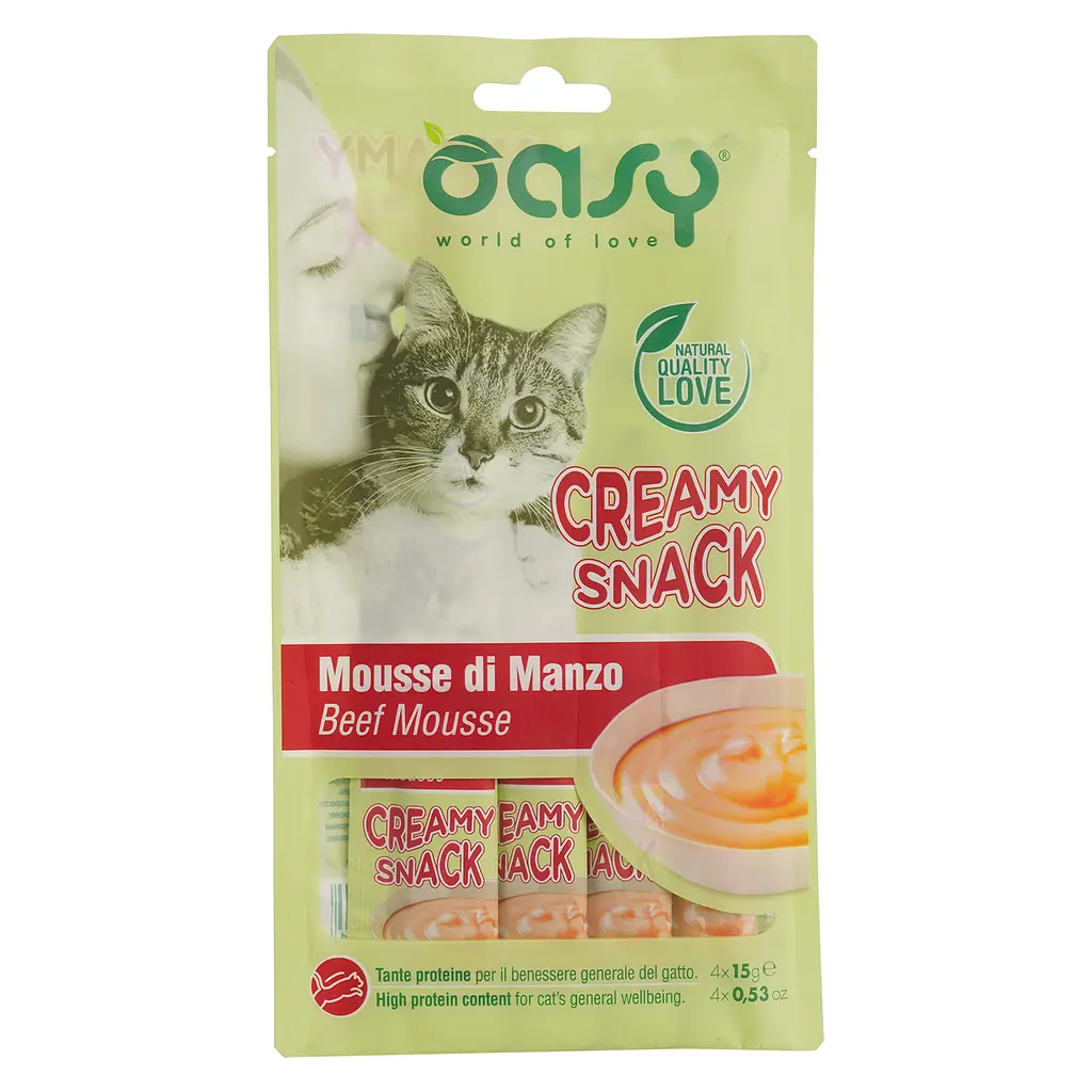 Ласощі для котів Oasy Сreamy яловичина 60 г (4 шт. по 15 г) - фото 2