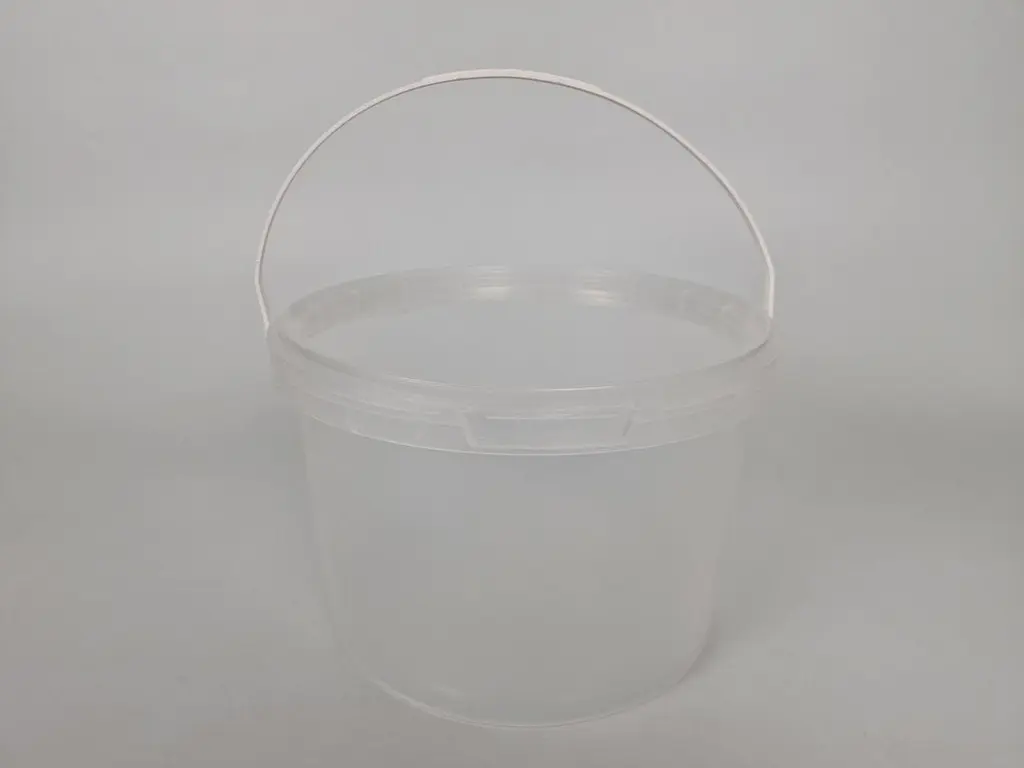 Харчове пластикове відро Мрія з кришкою прозора з білою ручкою 5.8 л 50 шт./уп. - фото 2