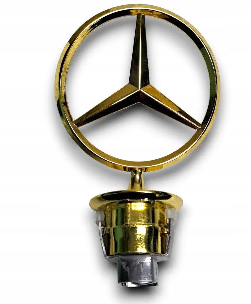 Емблема приціл на капот Mercedes-Benz-Benz Золота W124 (РЕСТАЙЛ) W210 W202 W203 W204 W221 W211 W212 W222 метал (Завод) OEM a2218800086 - фото 2