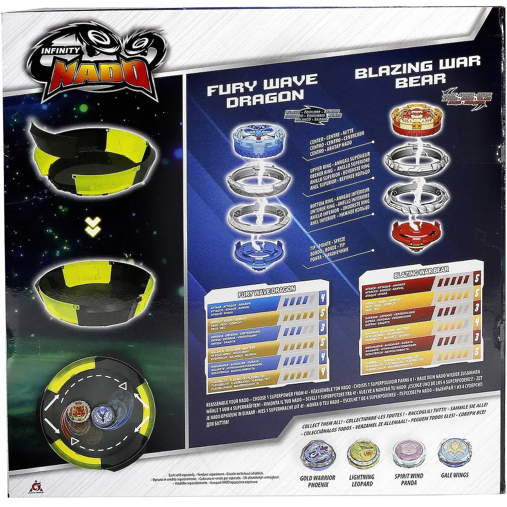 Набір Auldey Infinity Nado VI Proskill Battle Set Fury Wave Dragon vs Blazing War Bear (EU654281) - фото 12