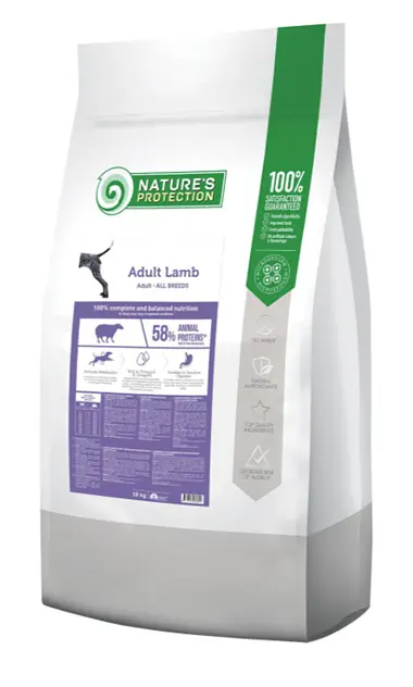 Сухий корм для дорослих собак усіх порід з ягням Nature's Protection Lamb Adult All Breeds 18 кг