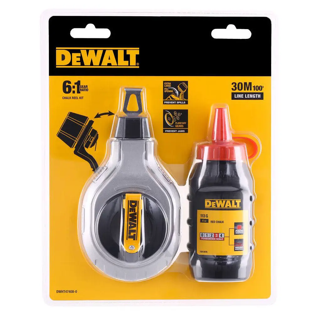 Шнур розміточний DeWALT 30м, в комплекті крейдяний порошок. (DWHT47408-0) - фото 2