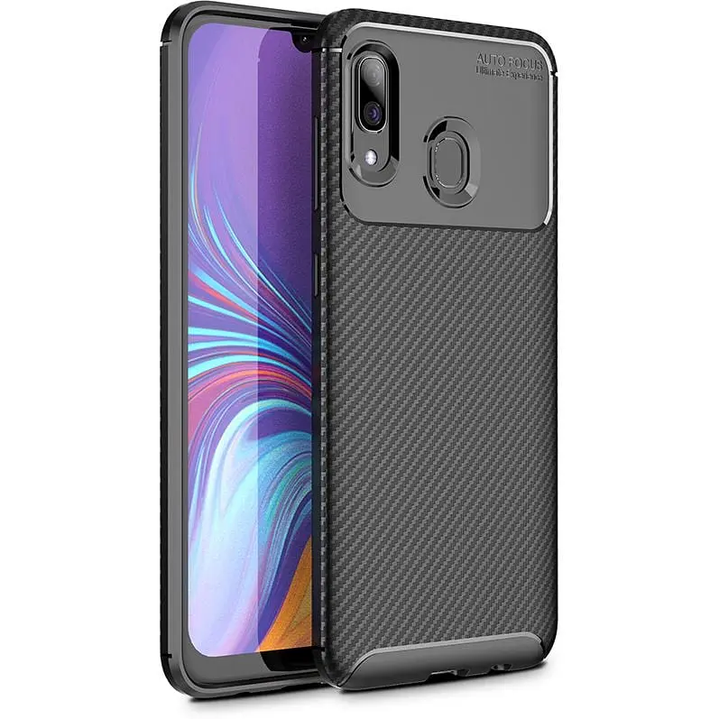 Чохол-накладка Toto TPU Carbon Fiber 1.5 mm Case Samsung Galaxy A40 Black - фото 2