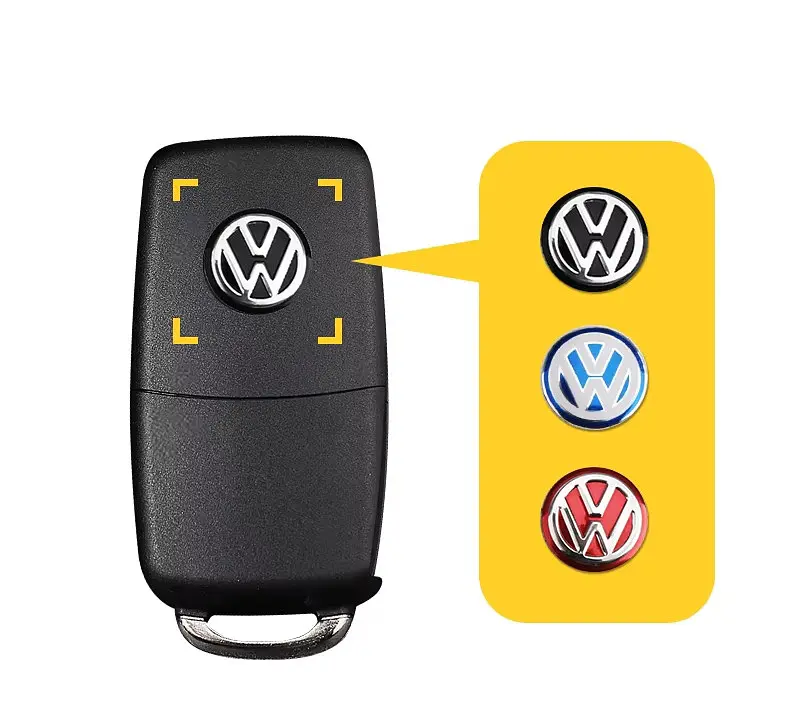 Наклейка з логотипом Volkswagen №1 для автоключів d=15 мм Пластикова об'ємна (Завод) - фото 4