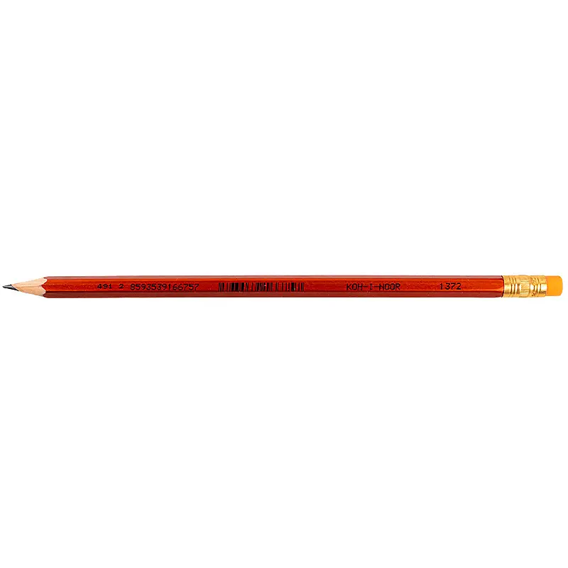 Олівець графітний  Koh-i-Noor Oriental НВ з гумкою червоний (1372) - фото 2