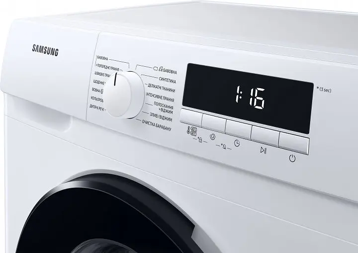 Пральна машина Samsung WW70T3020BW/UA 7 кг фронтальна вузька 14 програм швидкість віджиму 1200 об/хв дисплей клас енергоспоживання A+++ 85x59.5x44 см White - фото 6