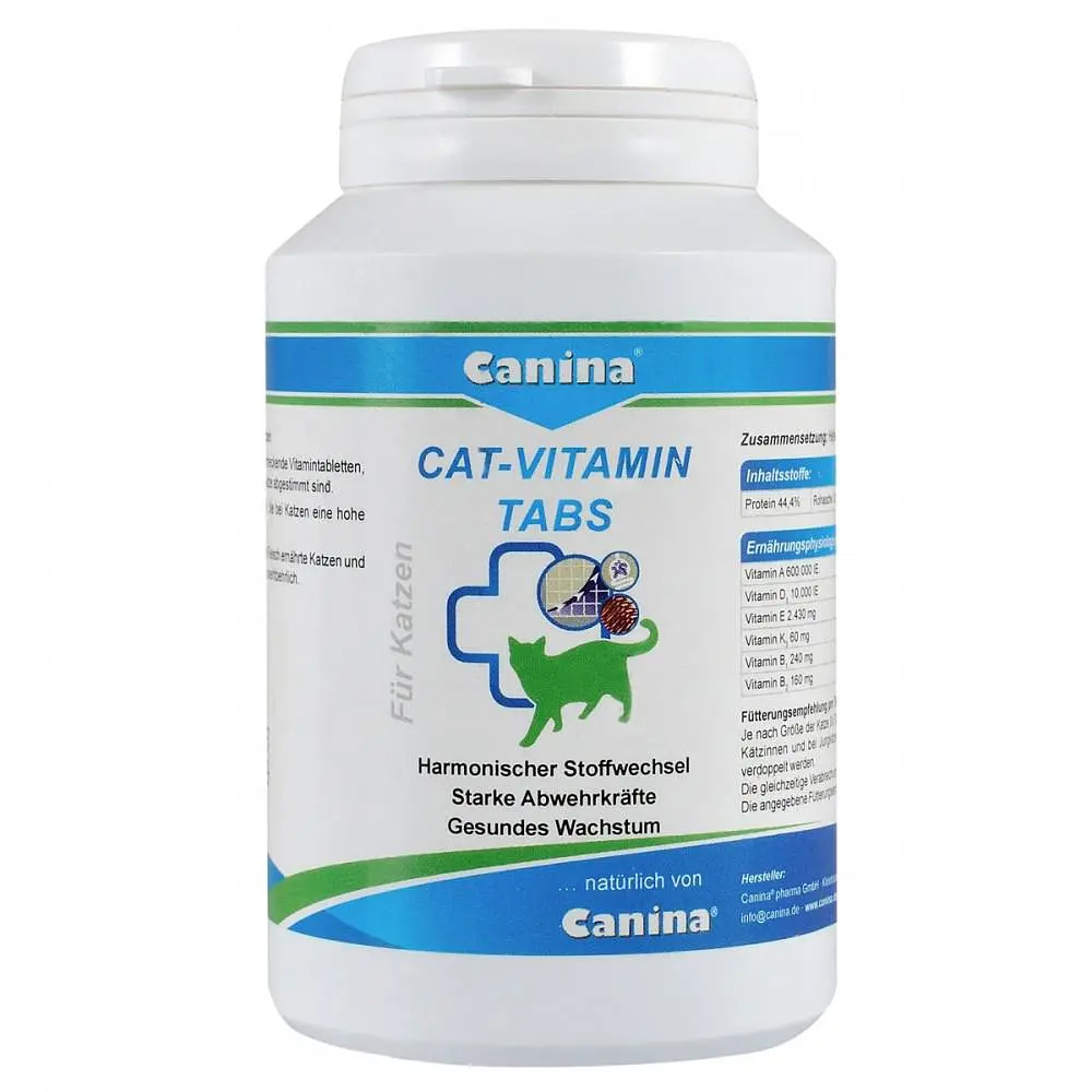 Вітамінний комплекс Canina Cat-Vitamin Tabs для котів 125 г 250 табл.
