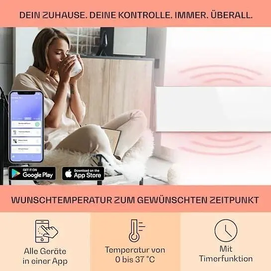 Інфрачервоний обігрівач Klarstein Wonderwall Smart 300 (10032785) - фото 3