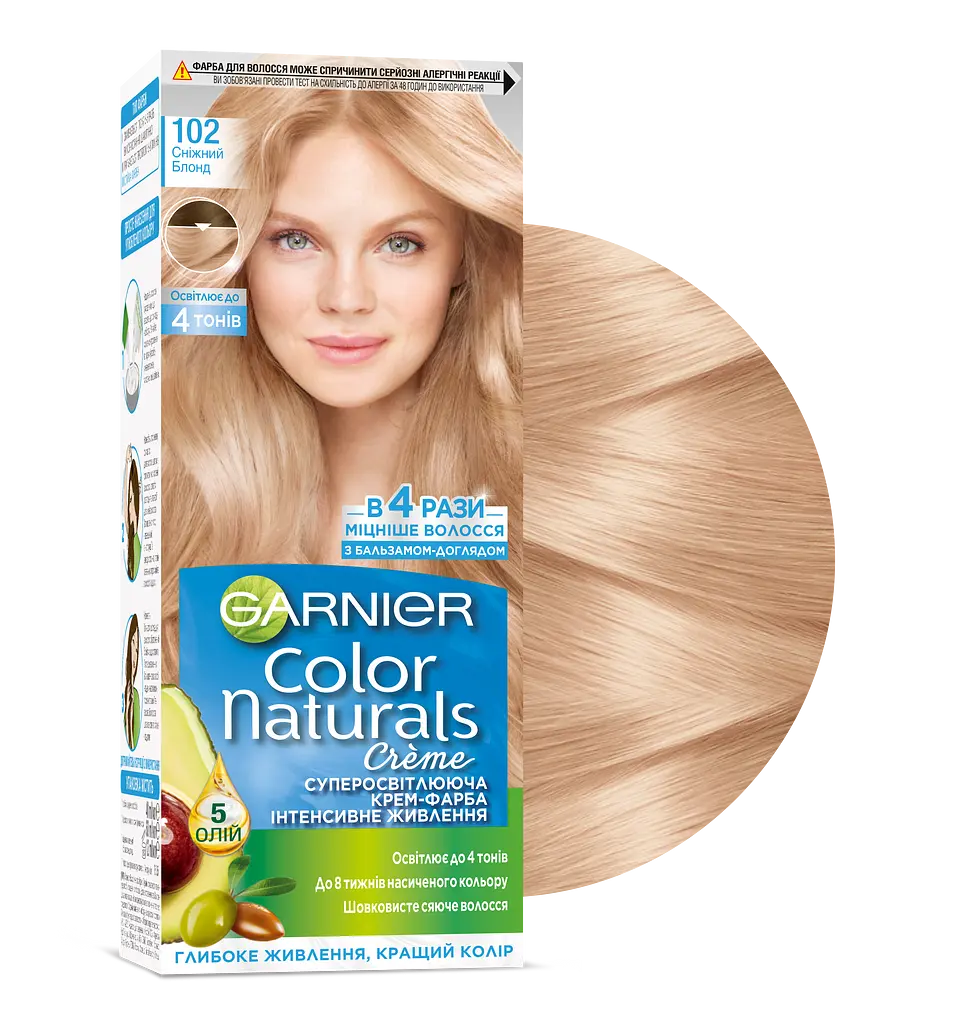 Краска для волос Garnier Color Naturals, тон 102 (Снежный блонд), 110 мл (C4043525) - фото 2