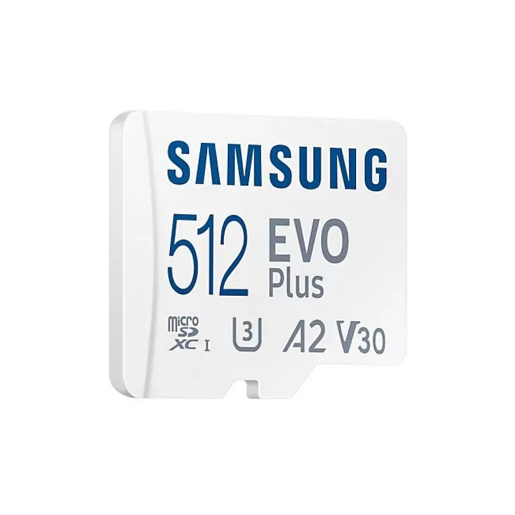Карта памяти Samsung 512 GB microSDXC Class 10 UHS-I U3 V30 A2 EVO Plus+SD Adapte (MB-MC512SA/EU) - фото 3
