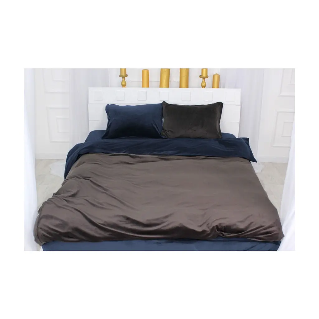 Постільна білизна MirSon Велюр Winter Frost 28-0005 + 28-0006 Tagetes Velvet 220х240 (2200004007823)