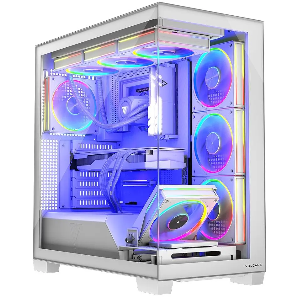 Корпус Modecom VOLCANO STELLAR ARGB MIDI 5x120 мм fans WHITE без БЖ ATX (AT-STELLAR-5F-ARGB-20) - фото 4