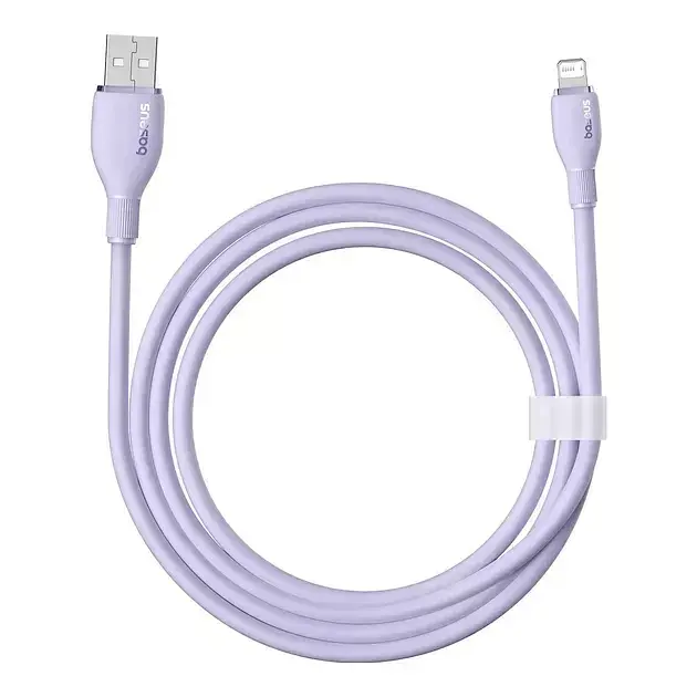 Кабель Baseus Pudding Series Fast Charging Cable USB to Lightning 2.4A 2m 2m P10355700511-01 Purple - фото 2