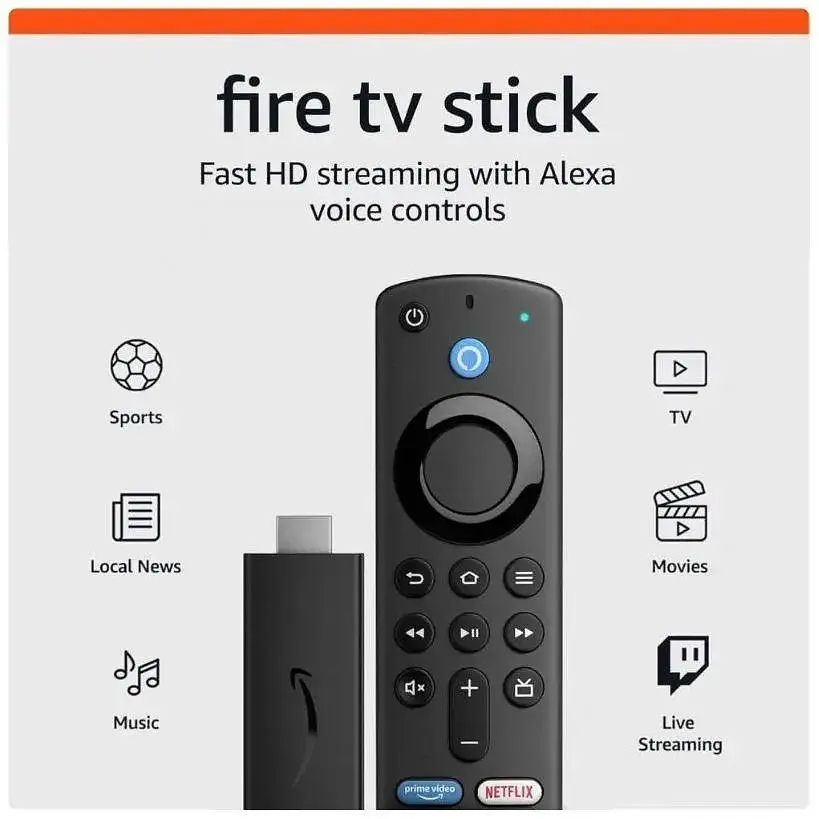 ТВ-приставка Amazon Fire TV Stick HD 3 Gen умная (B07ZZVX1F2) - фото 6