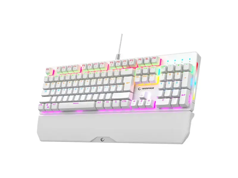 Клавіатура Rampage UMBRA KB-R86 Blue Switch White (KB-R86WHITEBS) - фото 3