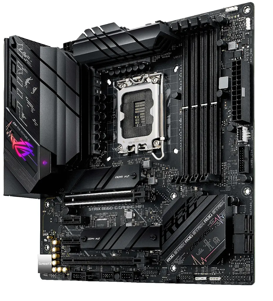 Материнская плата ASUS ROG STRIX B660-G GAMING WIFI (ROG STRIX B660-G GAMING WIFI) (Socket 1700, Intel B660, Micro-ATX) Б/у - фото 5