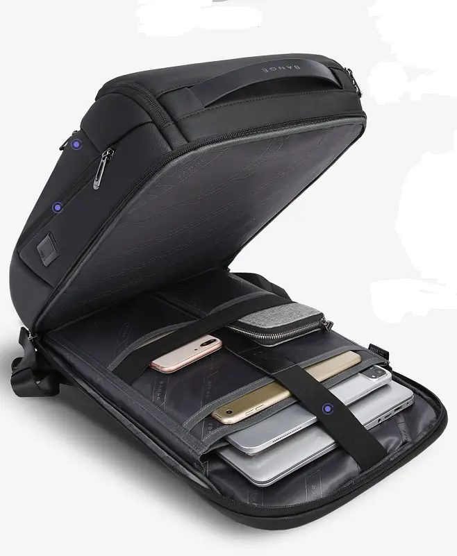 Рюкзак міський Bange BG-2517 25л ранець з відсіком для ноутбука до 15.6'' USB-роз'єм Black (19370) - фото 6