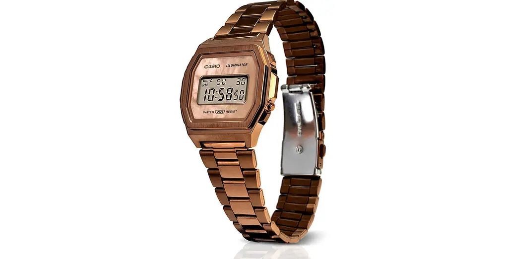 Жіночі вінтажні наручний годинник Casio оригінал Японія Collection A1000RG-5EF зі сталевим браслетом - фото 4