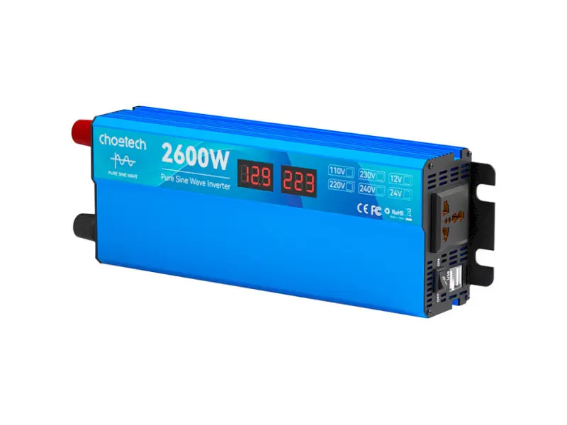 Автомобільний інвертор Choetech CJ2600Q-V2 12V/220V 1300W - фото 3