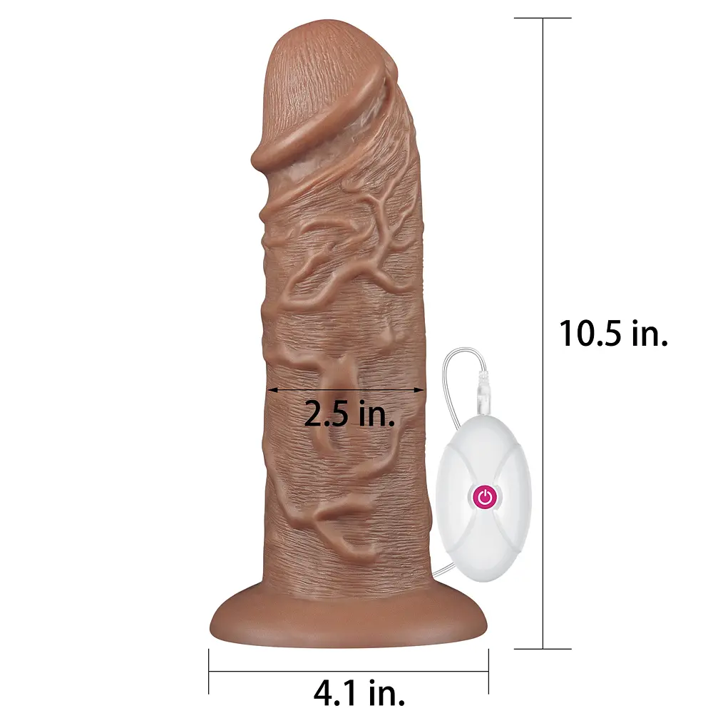 Реалістичний вібратор King-Sized коричневий LoveToy - фото 2
